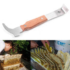 Bee Hive Scraper Tool with Wooden Handle and Stainless Steel Blade