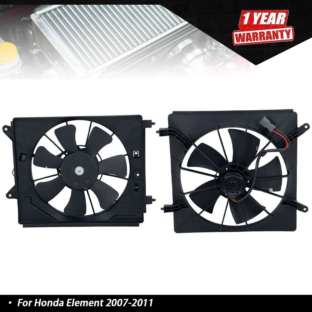 Set of 2 Cooling Fan Assemblies for Honda Element (2007–2011)