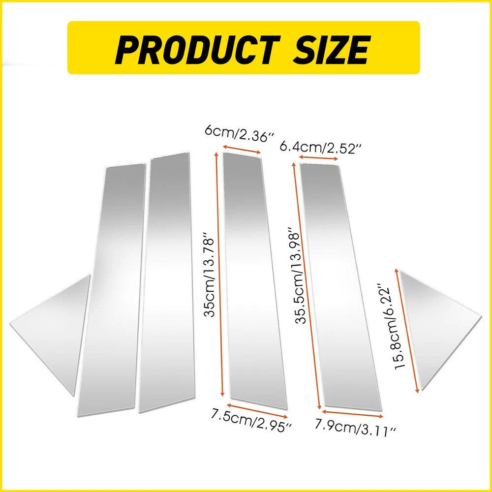 Black Window Pillar Posts Door Trim Cover for Nissan Titan Crew Cab (2004–2015)