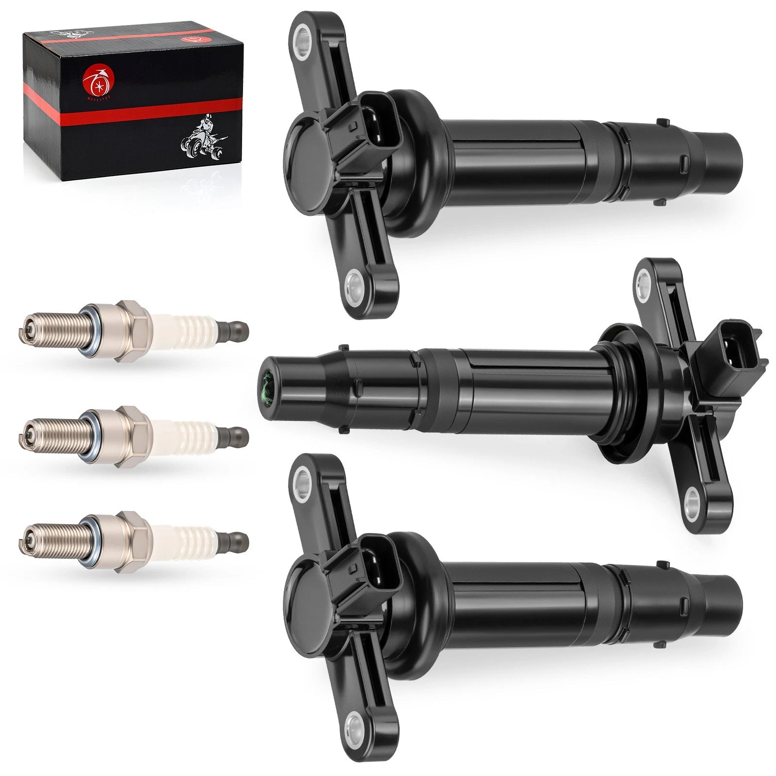 3X Ignition Coil & 3X Spark Plugs for Yamaha YXZ1000R (2016–2024)