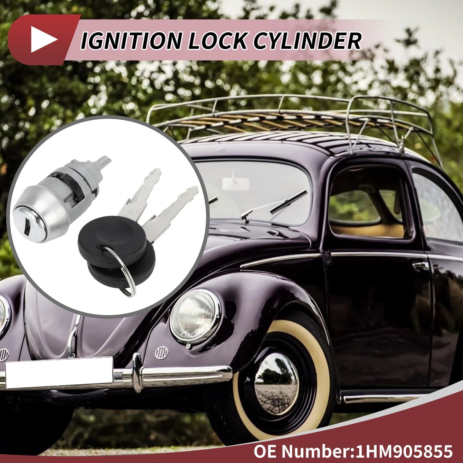 Ignition Lock Cylinder for Volkswagen Golf (1990–1999) & Audi TT (2008–2009) No. 1HM905855
