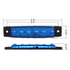 10X Blue 3/8" 6LED Sealed Side Marker Indicator Light for Dodge Ford Toyota