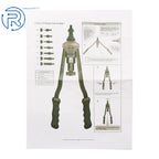 Rivet Nut Tool Set with 15 Mandrels & 125 Nuts for Metric SAE (16")