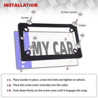 Carbon Fiber Motorcycle License Plate Frame Holder for USA Models