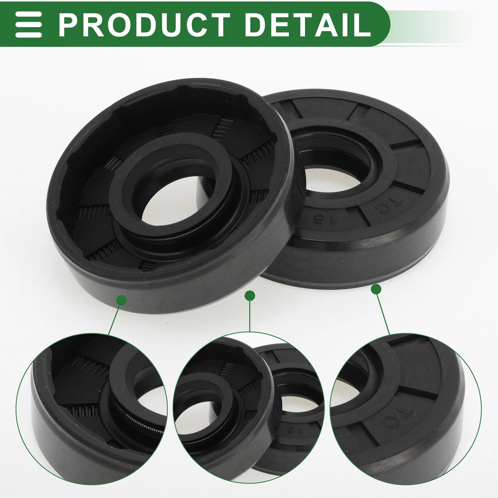 Set of 5 Oil Seal Rotary Shaft Seal NBR Rubber 15x40x10mm