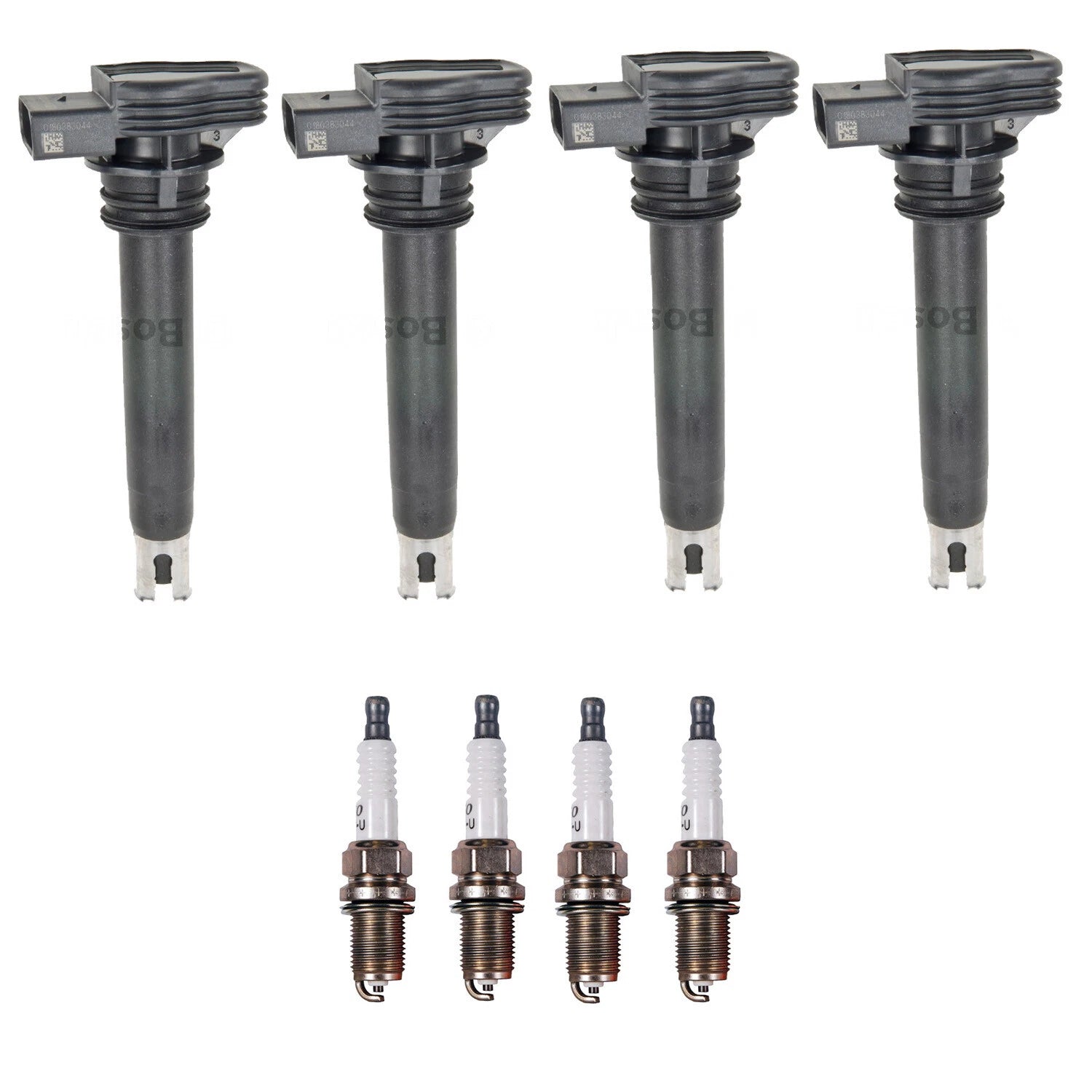 Set of 4 Ignition Coils & Spark Plugs for Audi A4, VW Jetta, Passat (2000–2006)