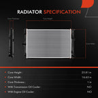 Radiator for Ford Fusion Mercury Milan Lincoln MKZ (2010–2012)