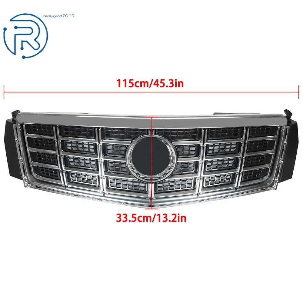 Front Bumper Upper Grill for Cadillac XTS (2013-2015) Chrome & Black