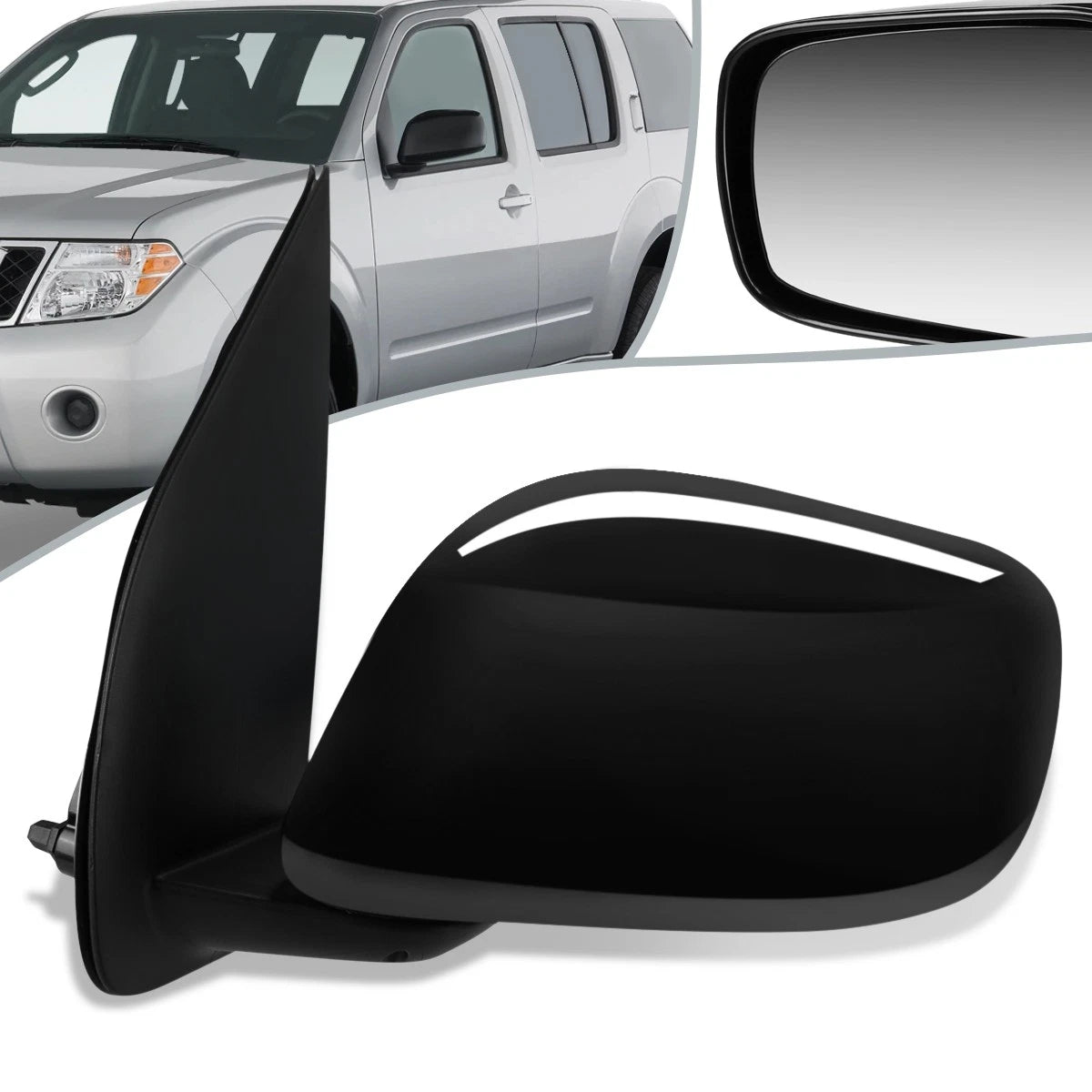 Left Manual Side View Door Mirror for Nissan Frontier Xterra (2005–2015) NI1320154