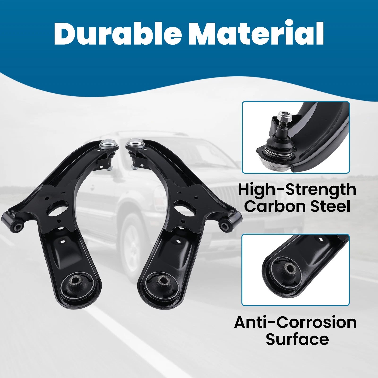 Set of 2 Front Lower Control Arms w/ Ball Joint for Hyundai Accent (2011–2017)