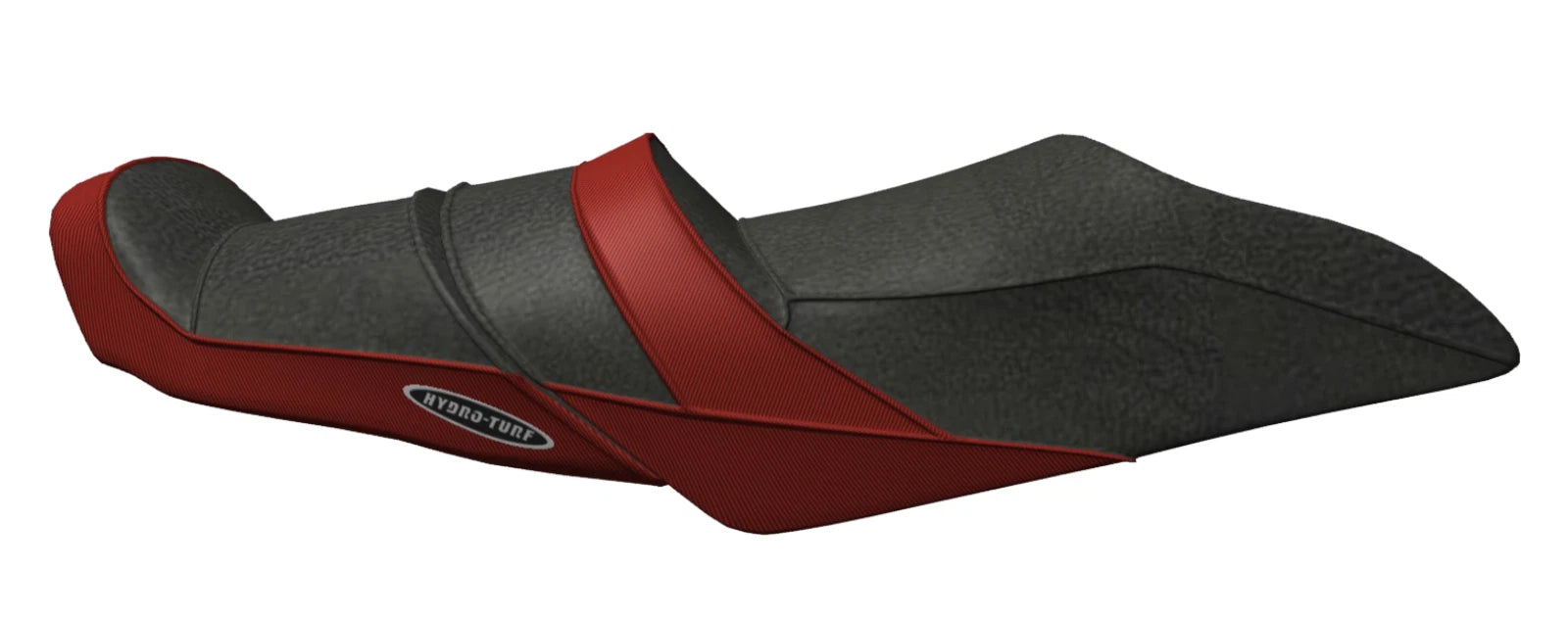 Hydro-Turf Seat Cover for Yamaha VX VXS VX Deluxe (2015–2020) Black Vinyl/Red CF Em