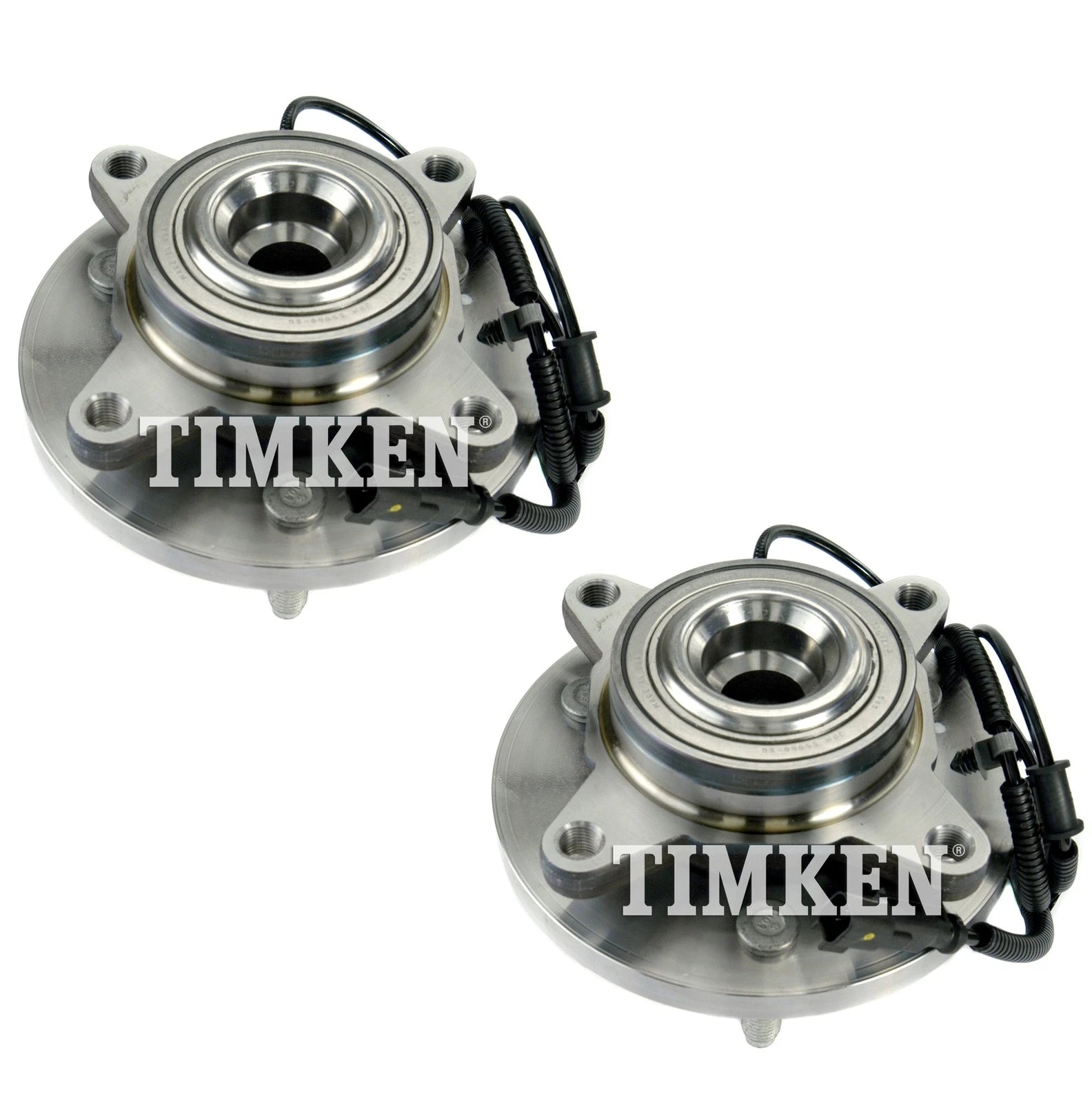 Set of 2 Front Timken Wheel Bearing and Hub Assemblies for Ford Lincoln (RWD)