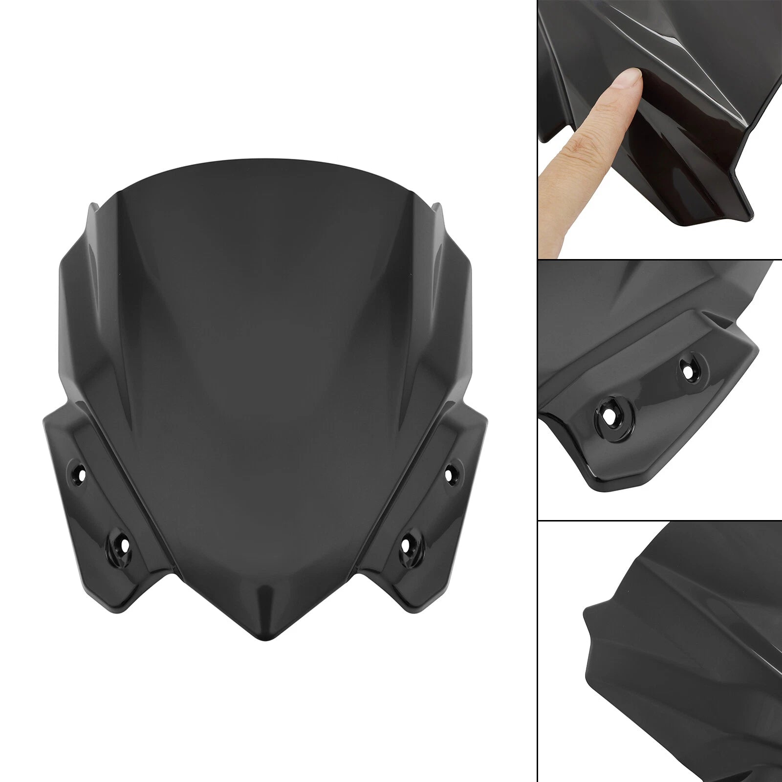 Windshield Windscreen for Kawasaki Z650 (2017–2019) Black