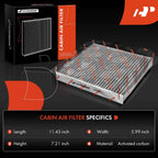 2X Activated Carbon Cabin Air Filter for Honda CR-V (1997–2001)