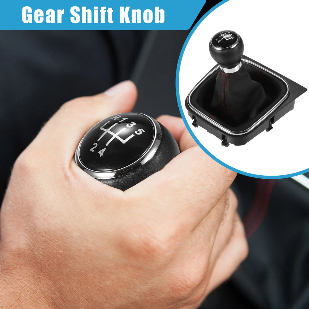 5 Speed Manual Gear Shift Knob with Gaiter Boot for Volkswagen Golf (2003–2009)