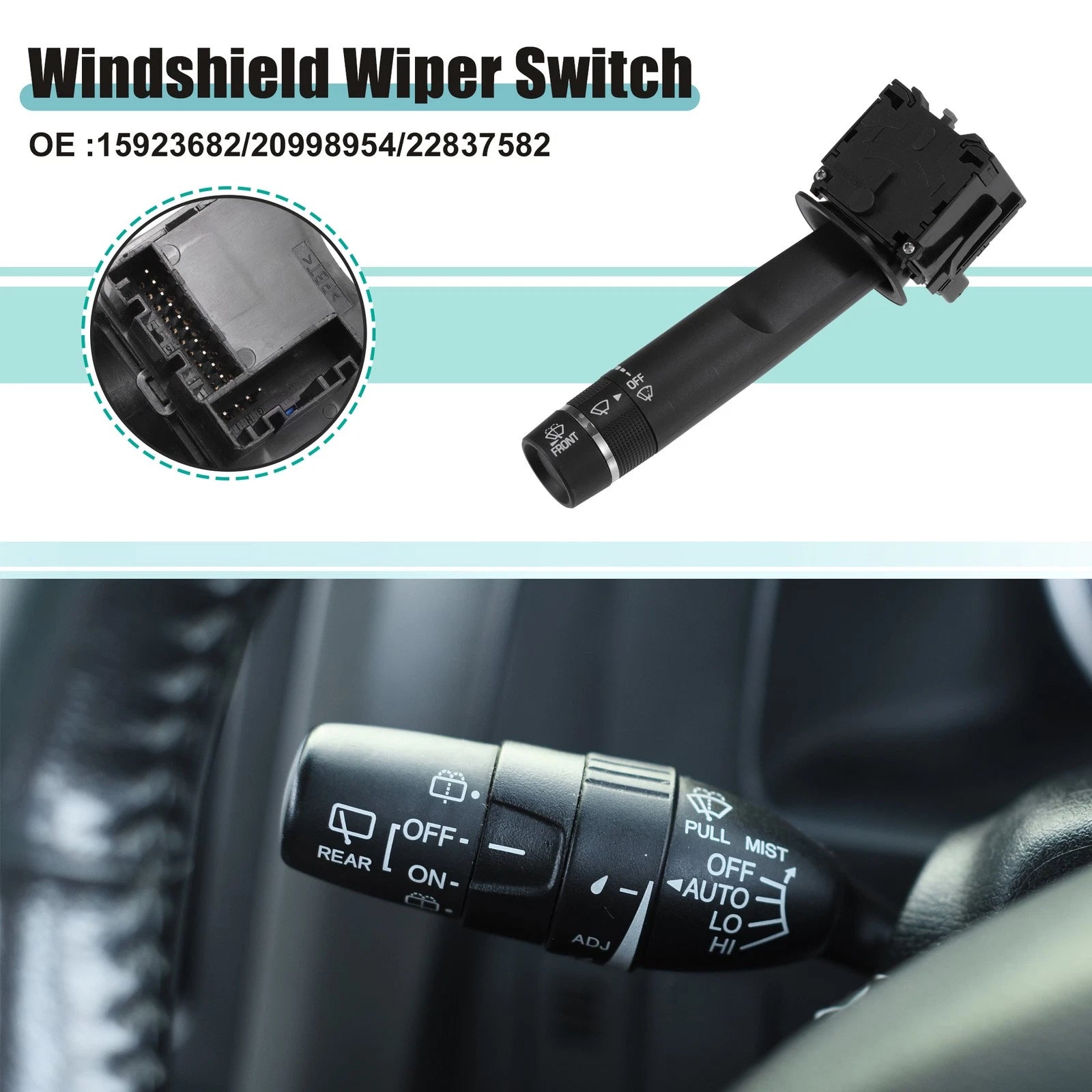 Front Windshield Wiper Switch for Buick Enclave (2014–2017) No. 15923682