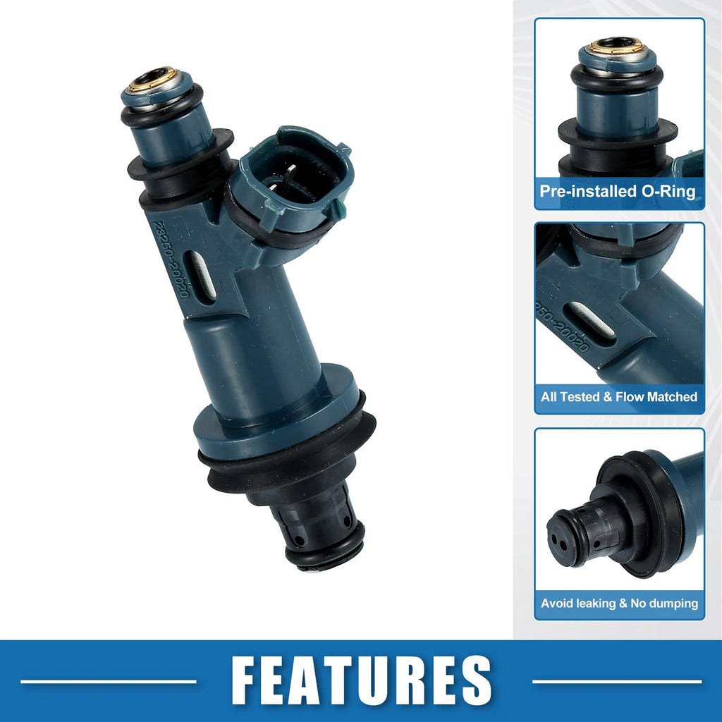 Set of 4 Fuel Injectors No. 23209-20020/23209-0A010 for Lexus ES300 (1998–2001)
