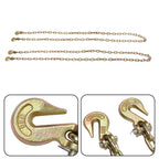 2X Heavy Duty Transport Chains for DIY Use (5/16in, 10.3ft, 4900lbs)