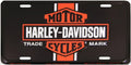 License Plate Tag for Harley Davidson (Vintage Orange Logo)