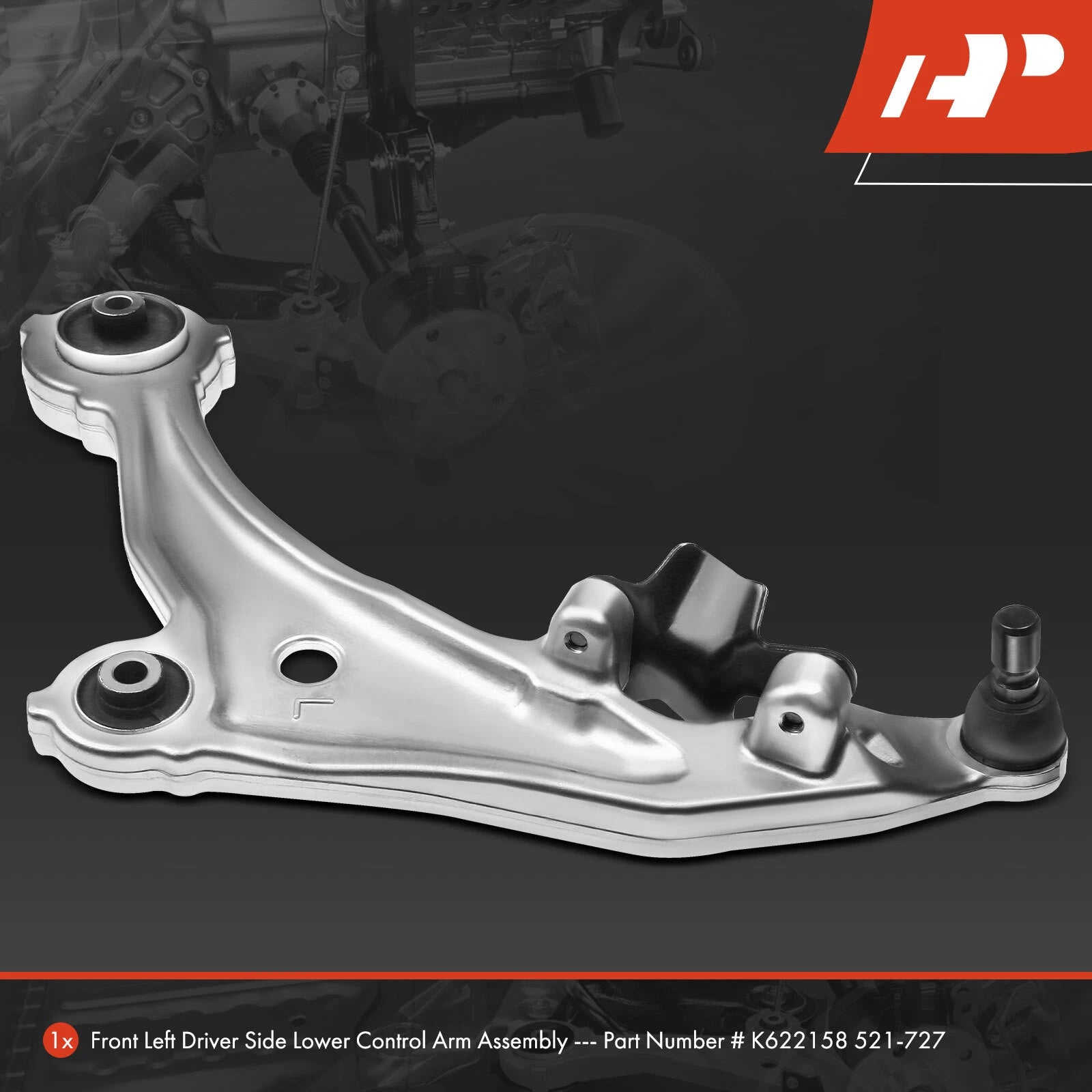 Front Left Lower Control Arm with Bushings for Nissan Murano (2009-2014)