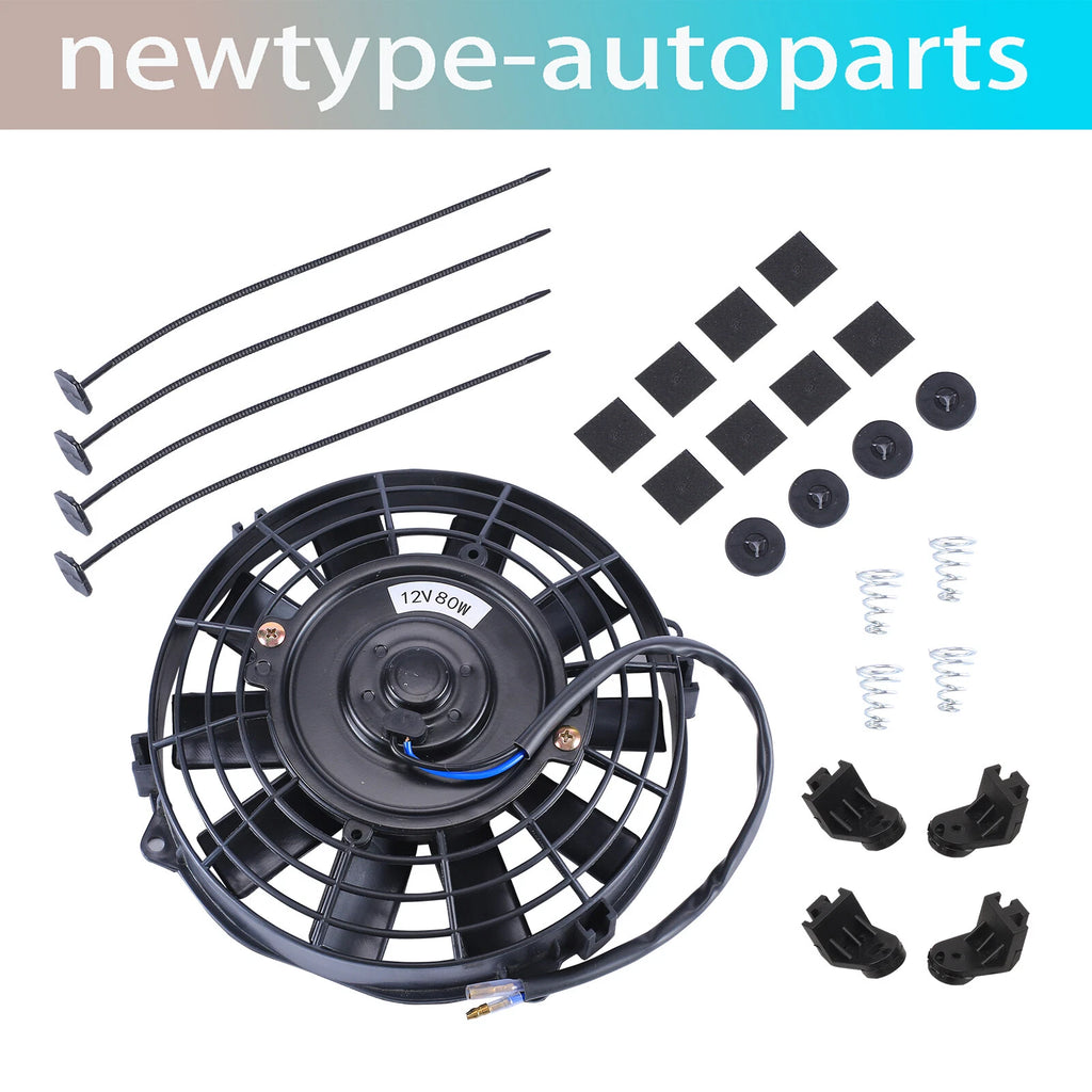 7" Slim Electric Radiator Cooling Fan Kit 12V Universal