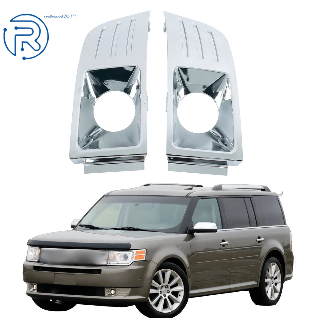 Set of 2 Chrome Fog Light Lamp Trims for Ford Flex (2009–2012)