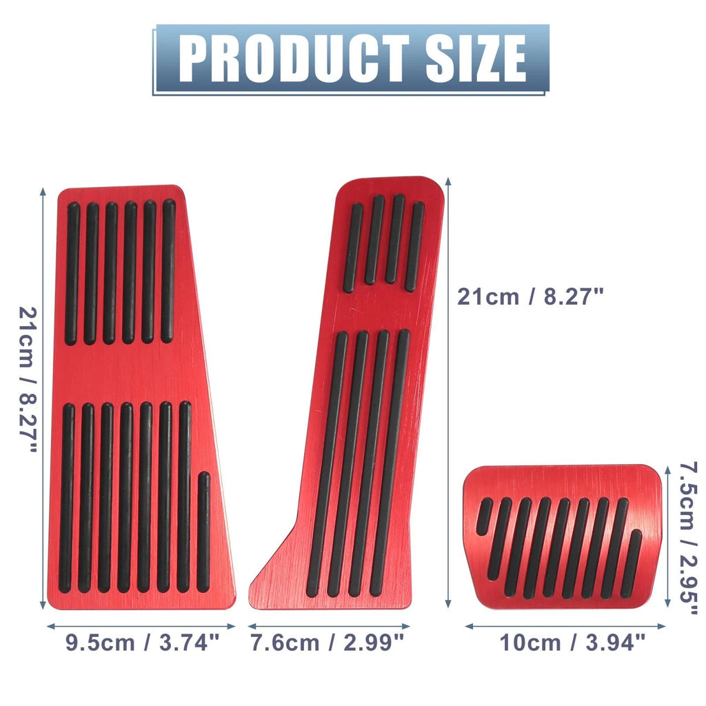 3 Pcs Brake Gas Accelerator Rest Pedal Kit for Mazda 2 3 6 