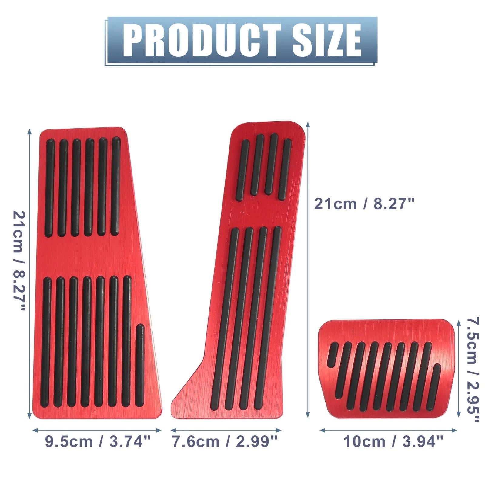 3 Pcs Brake Gas Accelerator Rest Pedal Kit for Mazda 2 3 6 