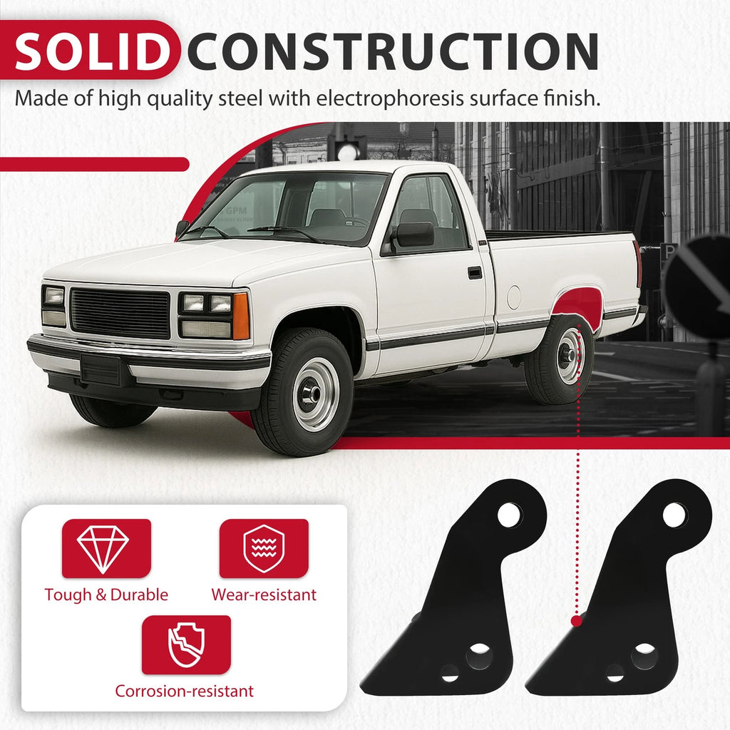 2X Rear Drop Shock Extender Kit for Chevy GMC C1500 (1988–1998)