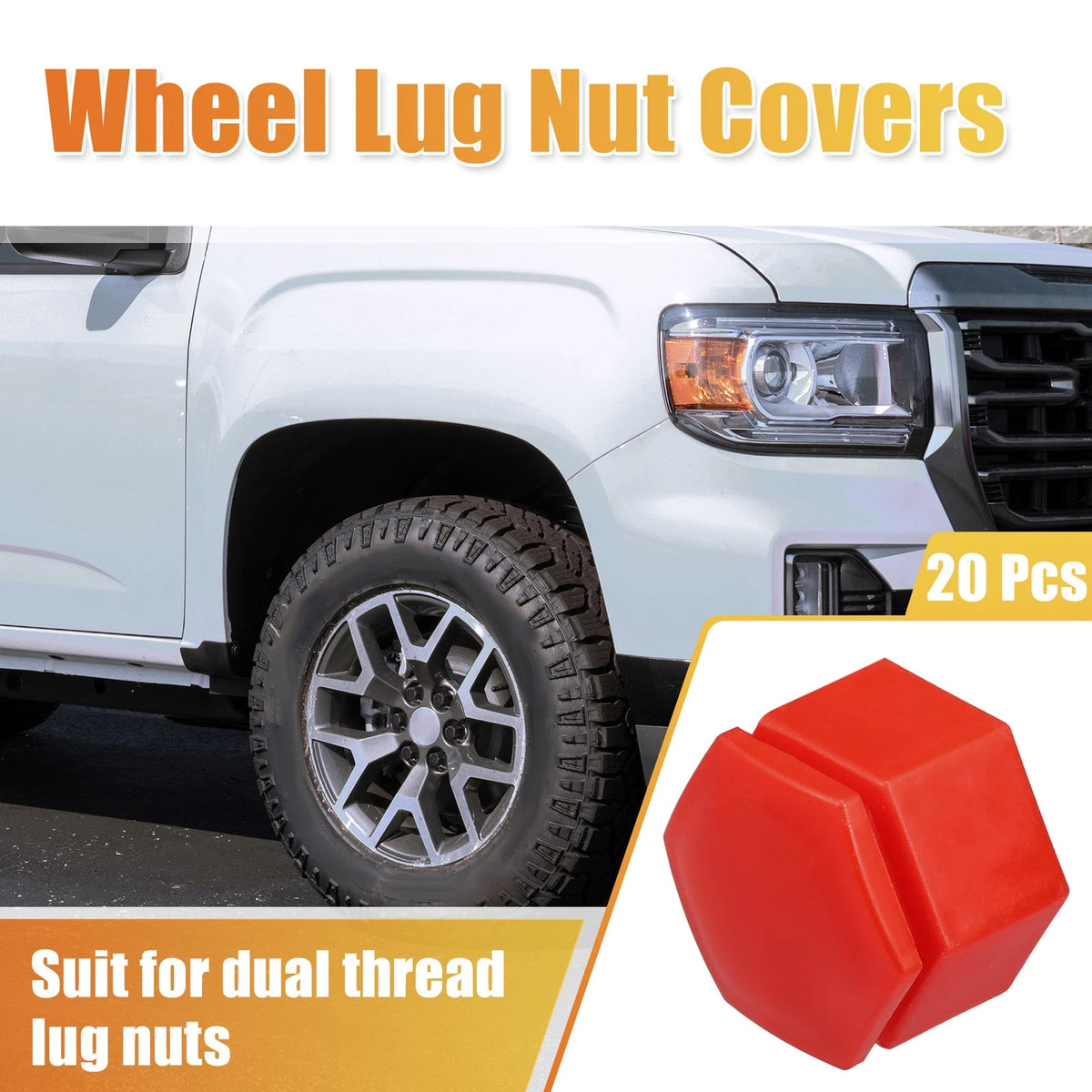 20pcs 22mm Wheel Lug Nut Cover for Land Rover Range Rover Sport (2006–2013) Red