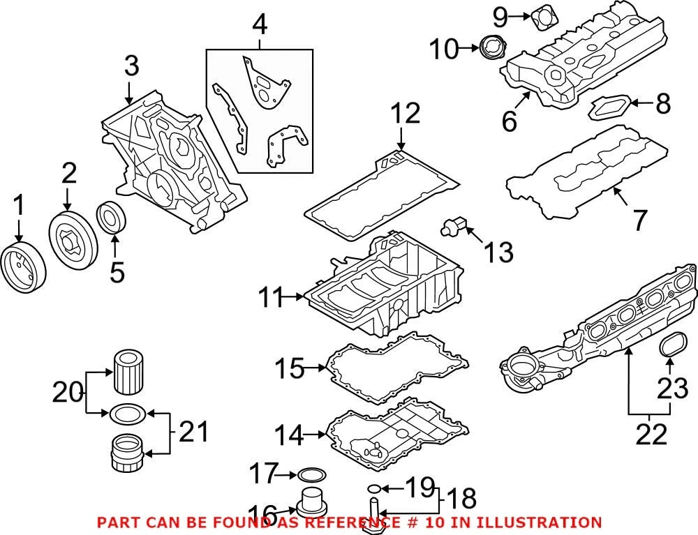Engine Oil Filler Tube for BMW (11127647074)