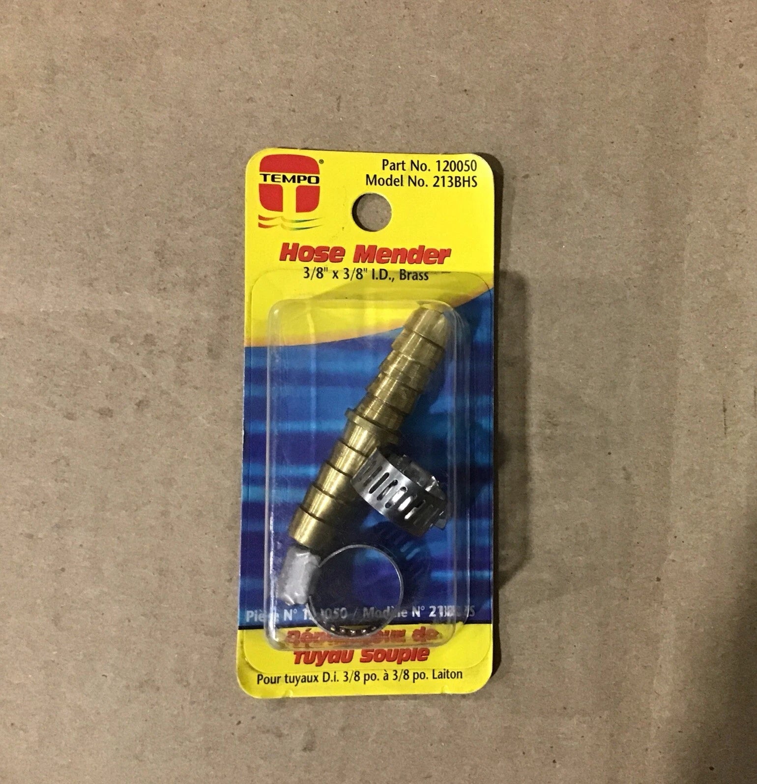 Tempo Hose Mender Brass 3/8in x 3/8in for (120050)