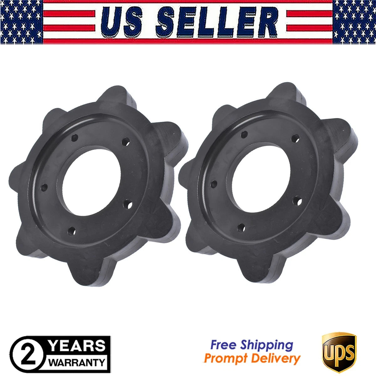 Pair Drive Sprockets for Arctic Cat Cleated Track (1967–1972)