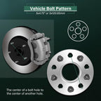 2 Pcs 1" Wheel Spacers 5x4.75 12x1.5 for Chevy Camaro S10 GMC Sonoma