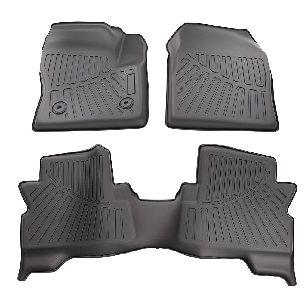 Black Carpet Floor Mats for Ford Escape C-Max (2013–2019) TPE Rubber