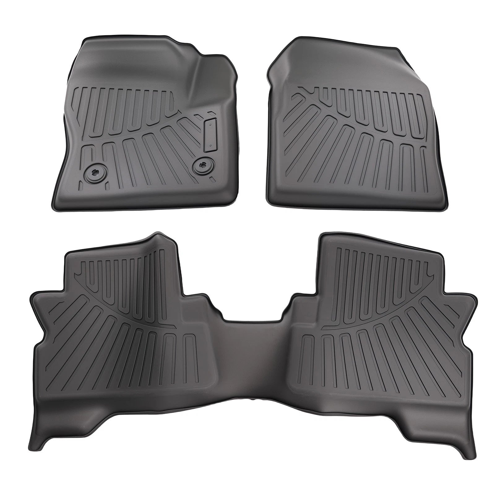 Black Carpet Floor Mats for Ford Escape C-Max (2013–2019) TPE Rubber