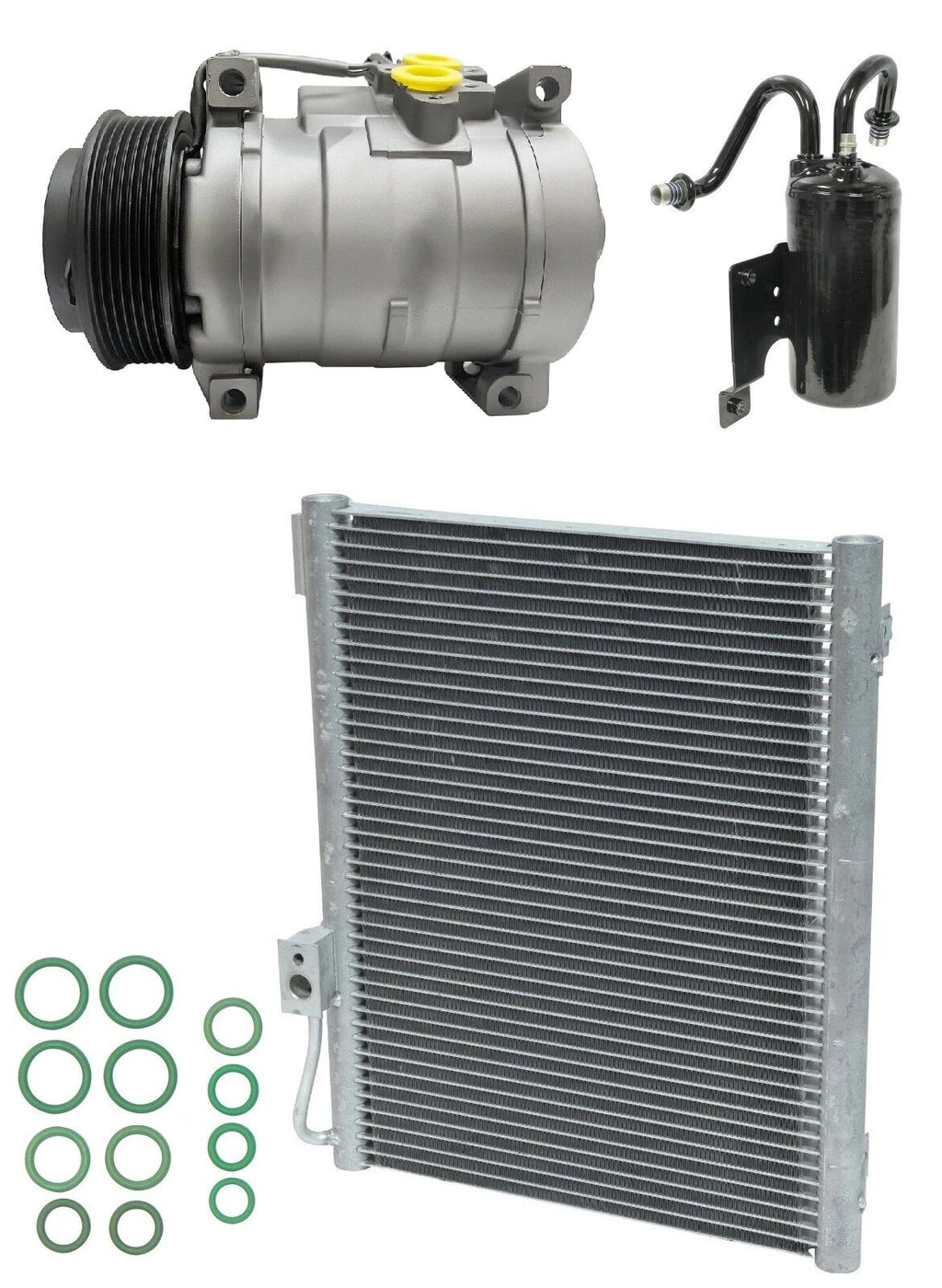 AC Compressor Kit With Condenser Replacement for Dodge Ram 1500 (2005–2005)