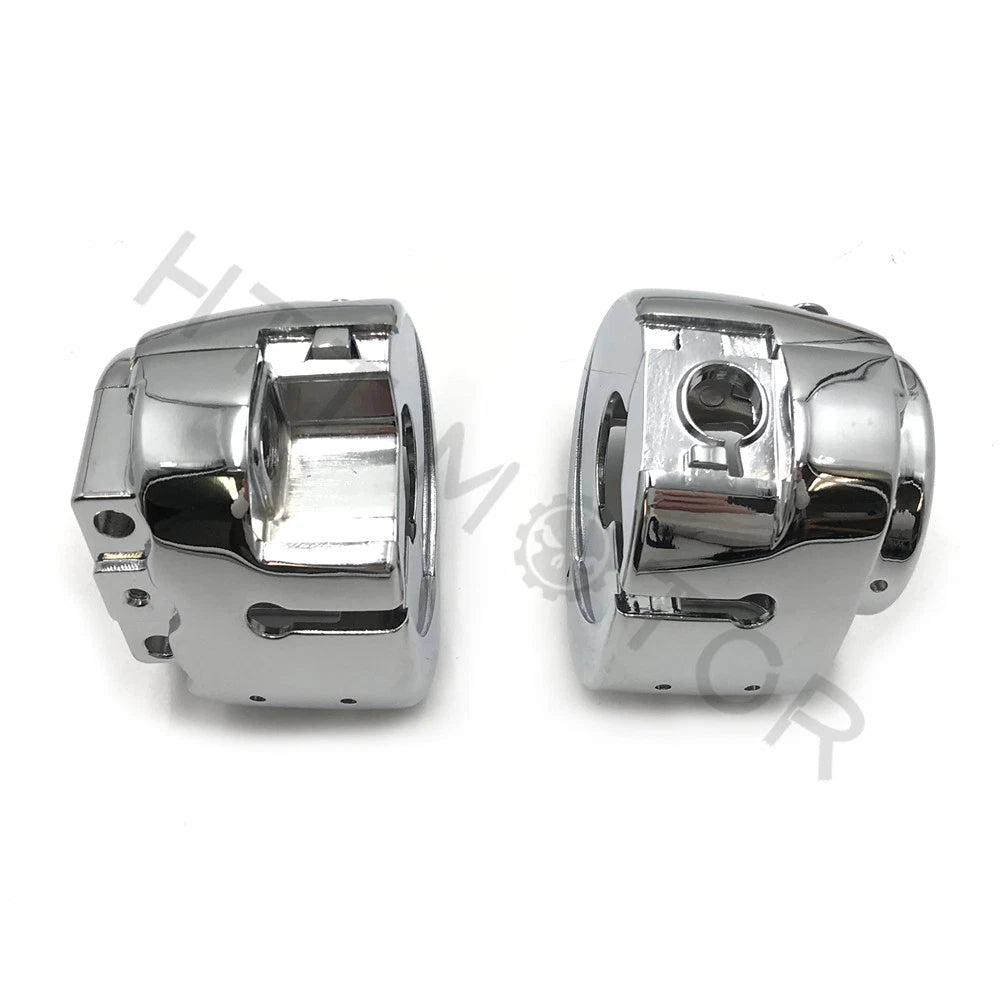 Chrome Switch Housing Cover Kit for Harley VRSC (2002–2017), XL (1996–2013), XR (2008–2012)