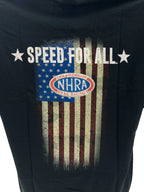 NHRA Drag Racing Speed Graphic T-Shirt for All American Flag Black (Unspecified)