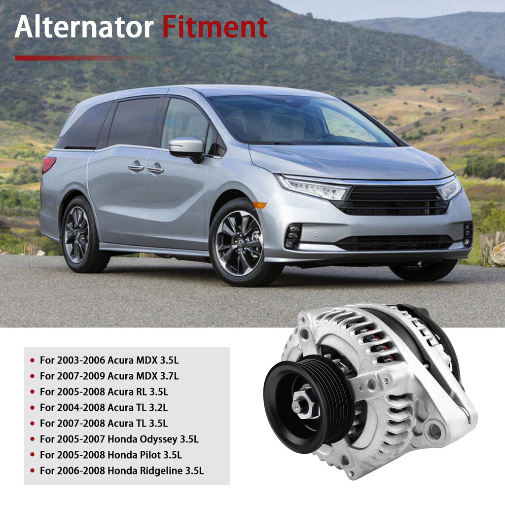Alternator 130Amp for MDX TL (2003-2009, 2004-2008)