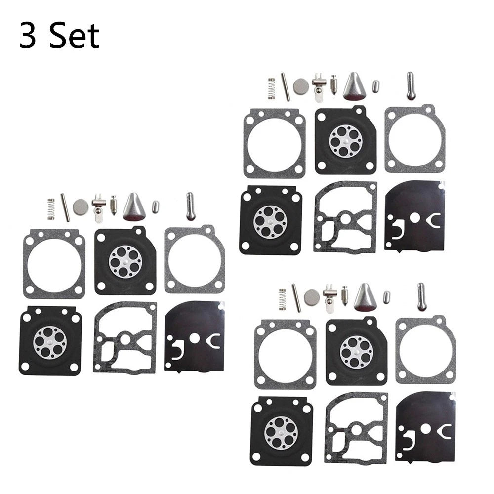 Set of 3 Carburetor Repair Kits for Zama RB-69, Stihl 020, MS191, MS192T