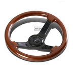 NRG ST-036BR-BK Steering Wheel for Universal Fit (350MM, 3" Deep Dish)