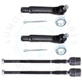 Set of 4 Front Inner & Outer Tie Rod Ends for Ford Thunderbird Mercury Cougar (1989–1997)