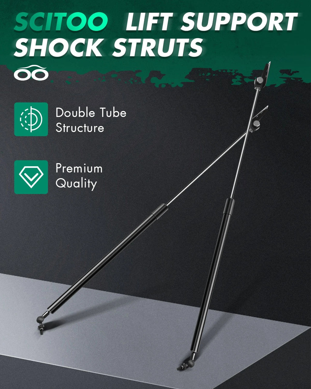 2X Rear Hatch Lift Supports Gas Struts for Geo Metro (1989–1994)