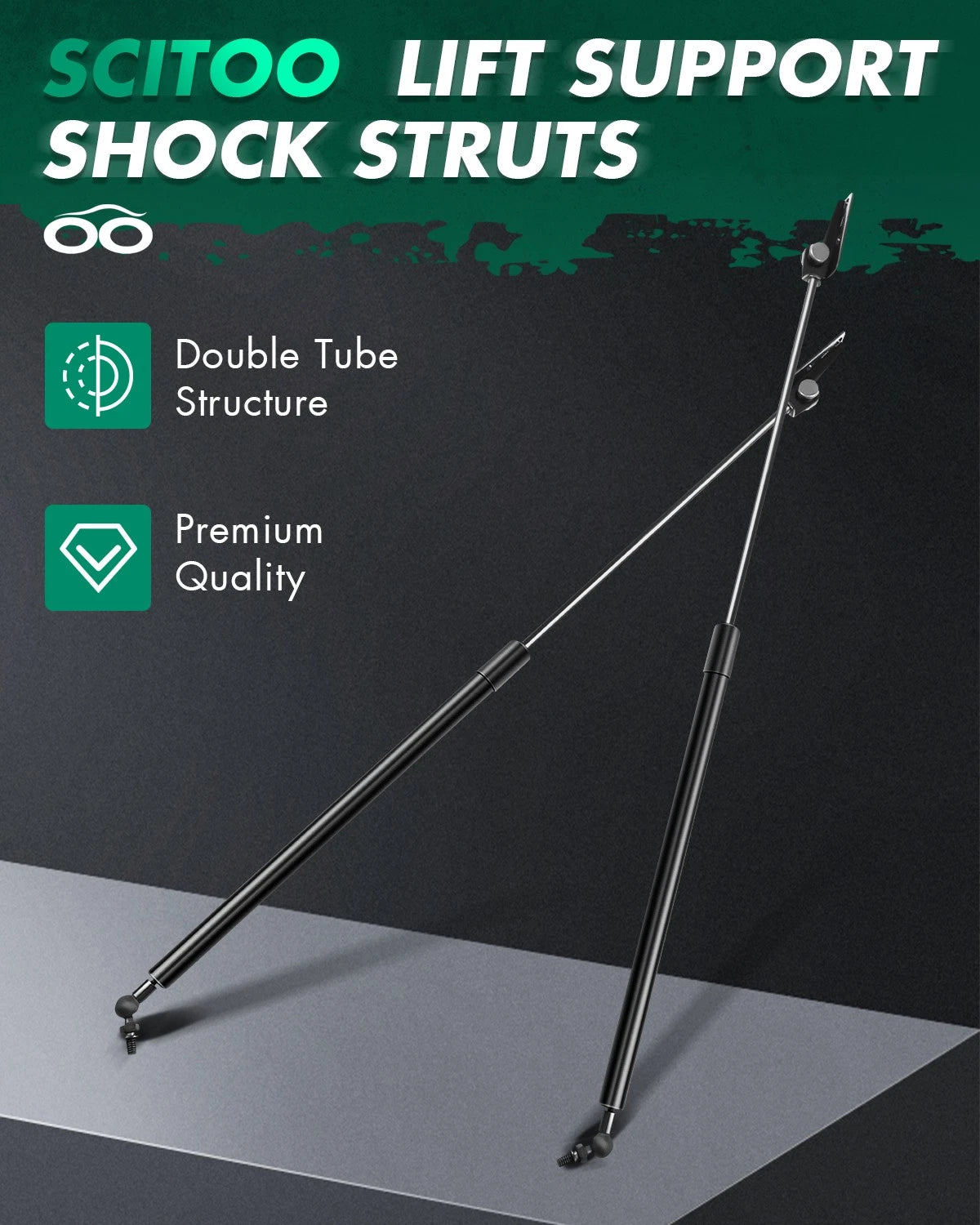 2X Rear Hatch Lift Supports Gas Struts for Geo Metro (1989–1994)