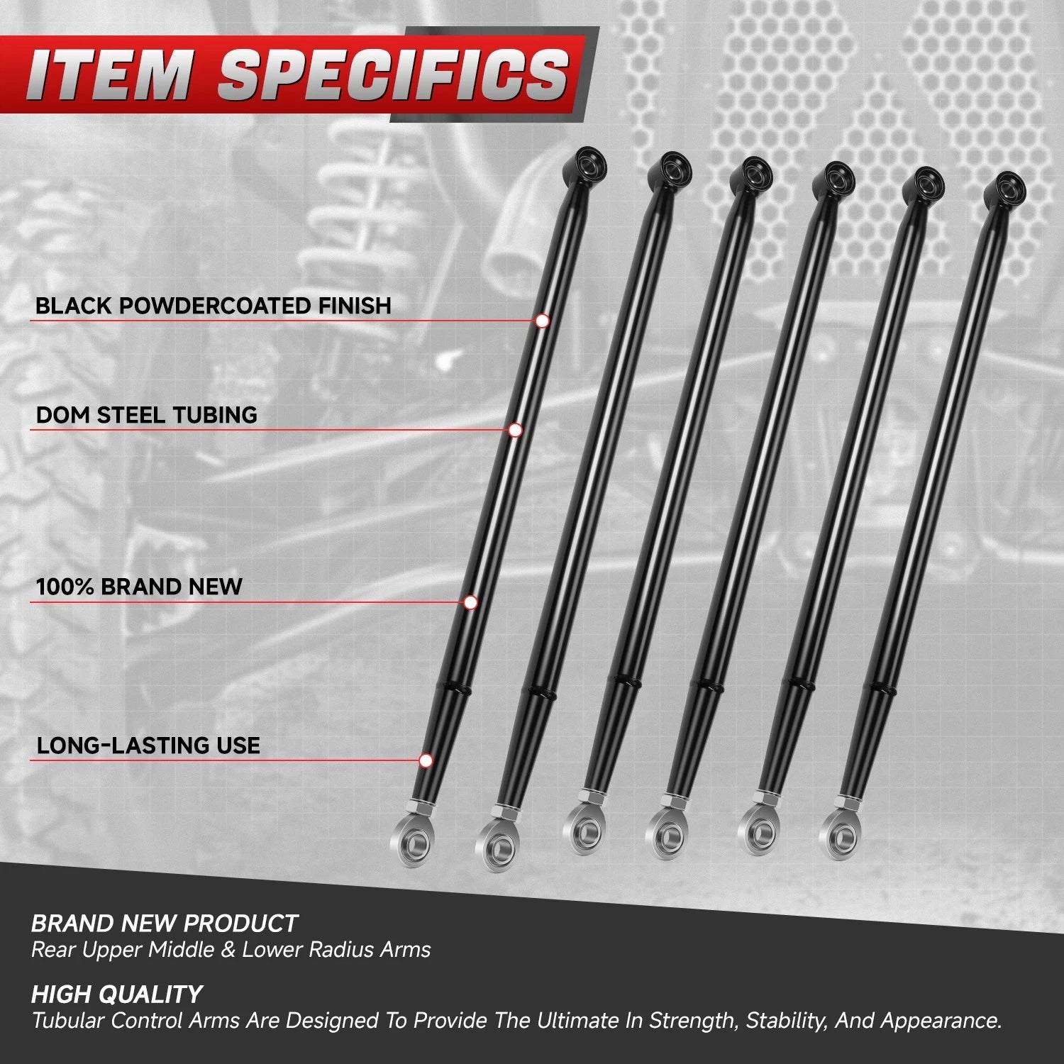 Rear Upper & Lower Radius Arms for Can-Am Maverick X3 (2017–2021)