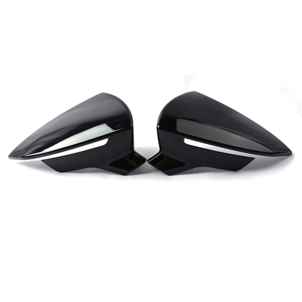 Gloss Black Wing Mirror Cover Cap for SEAT Leon Mk3 (2013–2020), Ibiza (2017–2018)