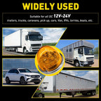 2X Amber LED Marker & Turn Signal Lights with Chrome Ring for EXV