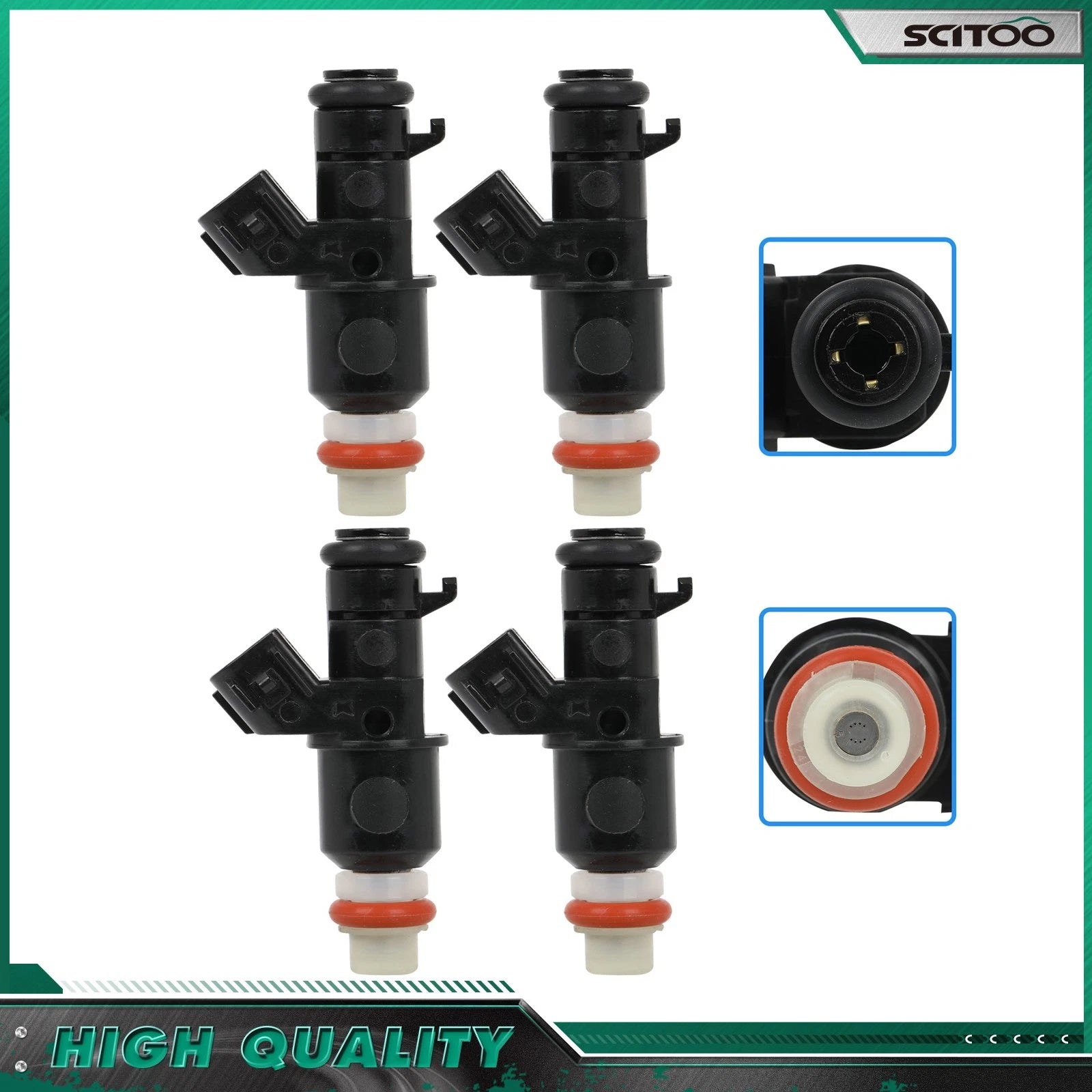 Set of 4 Fuel Injectors for Honda Civic (2006–2011) & Honda Fit (2010–2013)