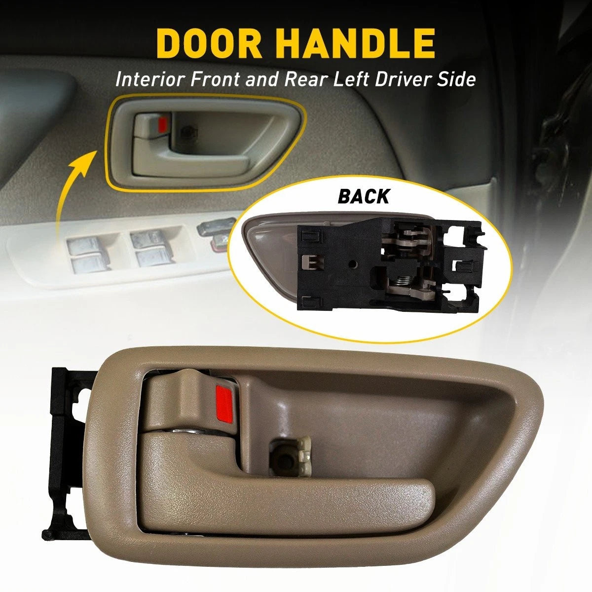 Set of 2 Inside Left Door Handles 69206-0C030-E1 for Toyota Tundra Sequoia (H)